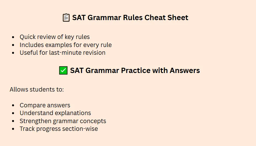 Digital Grammar rules Cheat sheet