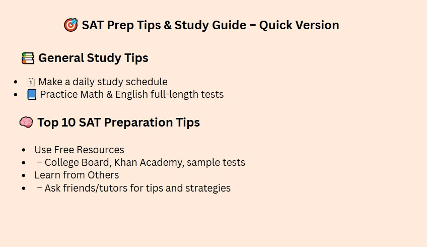 SAT Prep Tips