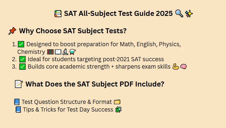 SAT all subjects guide 