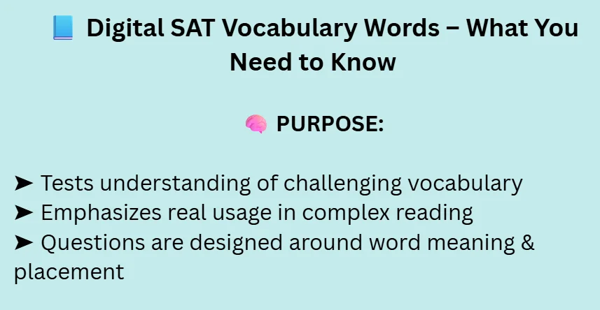 digital sat vocabulary words