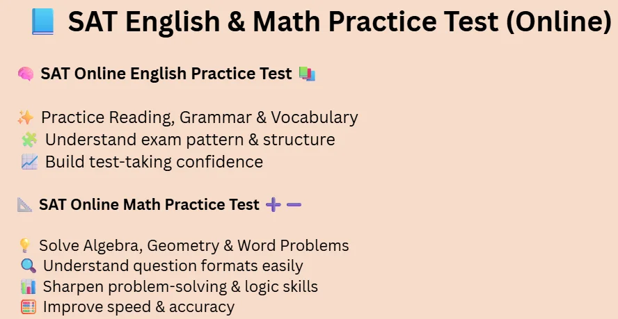 sat english and math online practice test