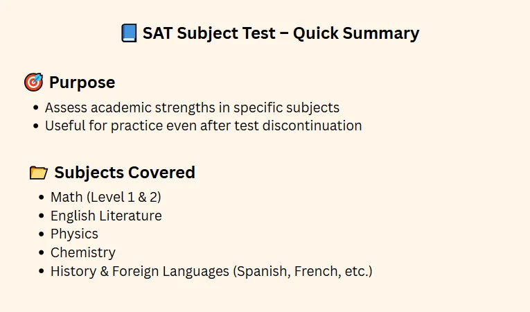 sat subject test