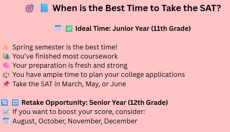 Best time to take the sat