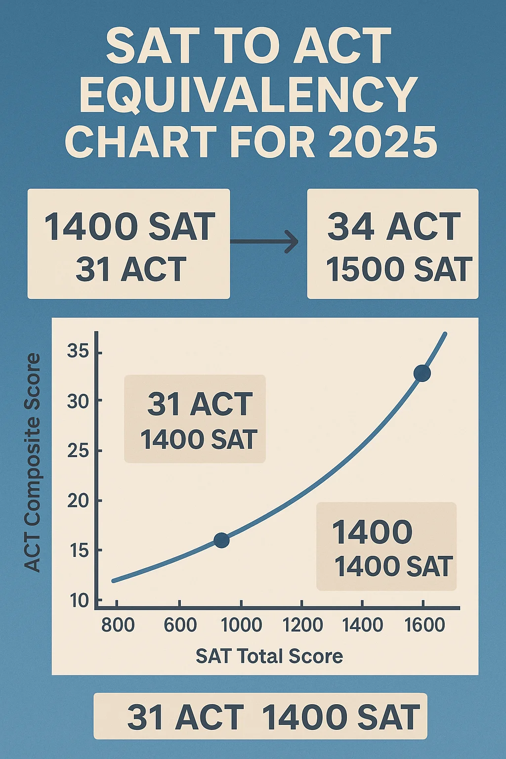 SAT to ACT conversion chart