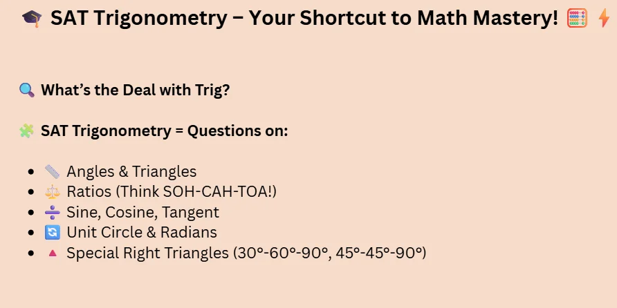 SAT trigonometry functions
