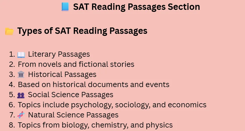 SAT reading passage practice test
