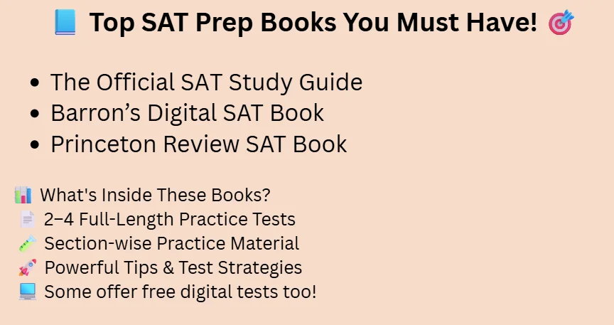 SAT test prep book 