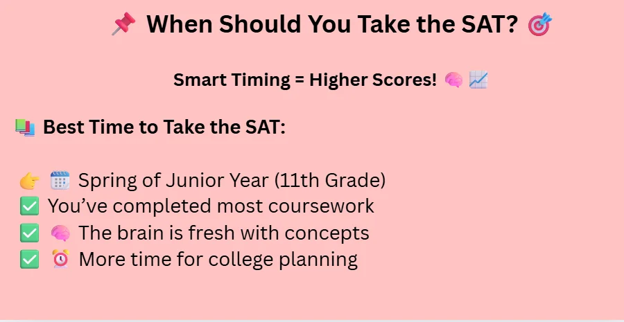 when should you take the sat