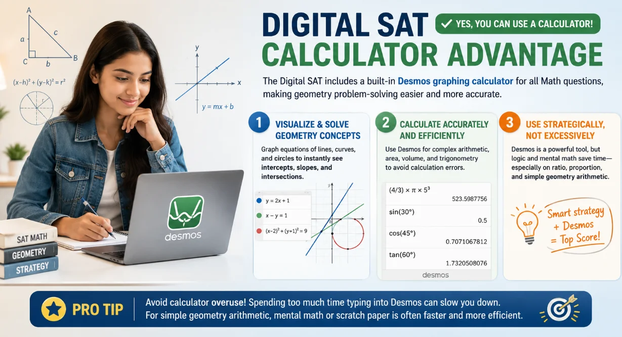 How to Use the Desmos Calculator for SAT Geometry Questions